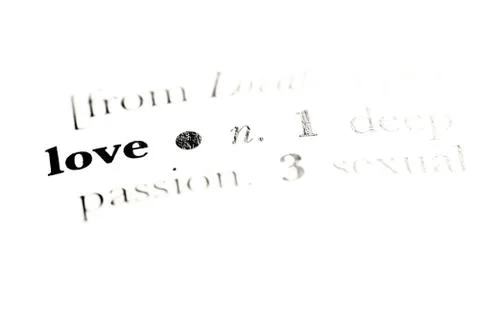 Definition of love Stock Photos