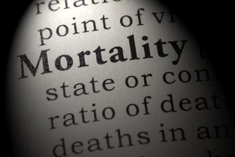 Definition of mortality Stock Photos