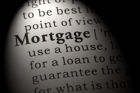Definition of mortgage Stock Photos