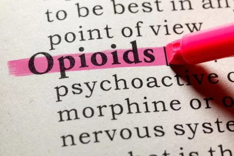 Definition of opioids Stock Photos