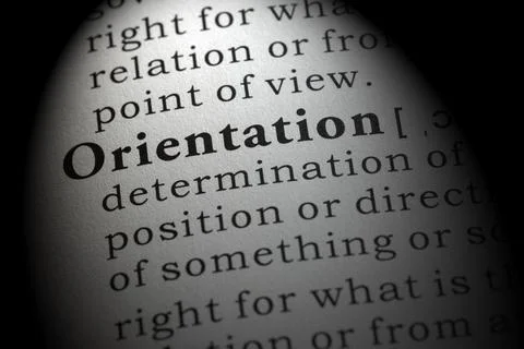 Definition of orientation Stock Photos