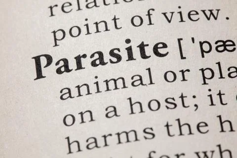 Definition of parasite 스톡 사진