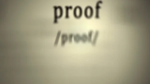 Definition: Proof Stock Footage 76194375