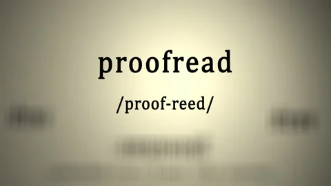 Definition: Proofread Video stock 162647147