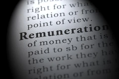 Definition of Remuneration Stock Photos