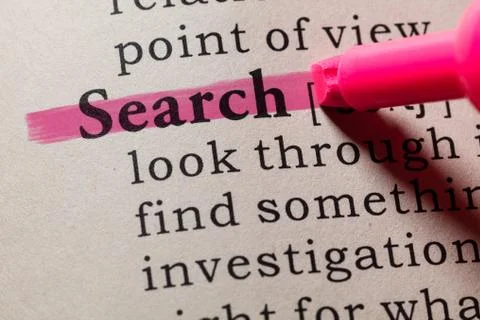 Definition of search 스톡 사진