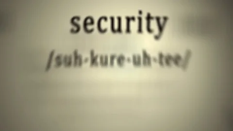 Definition: Security Stock Footage