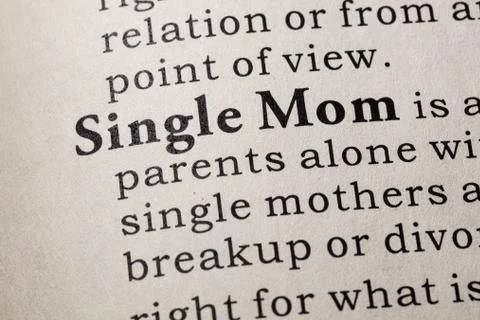 Definition of Single Mom Stock Photos