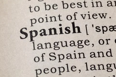 Definition of Spanish Stock Photos