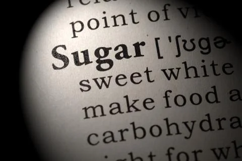 Definition of sugar Stock Photos