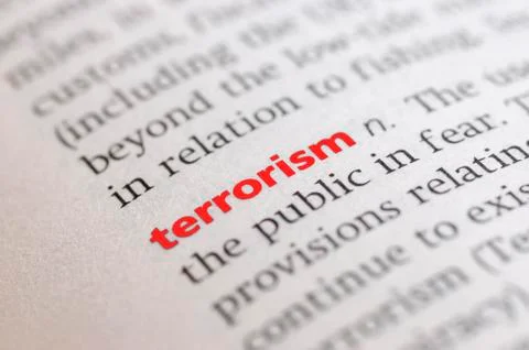 Definition of terrorism Stock Photos