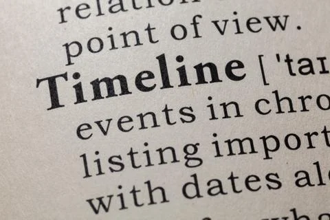 Definition of Timeline 스톡 사진