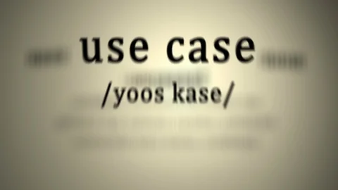 Definition: Use Case Video stock 118194855