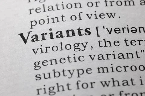 Definition of variants Stock Photos