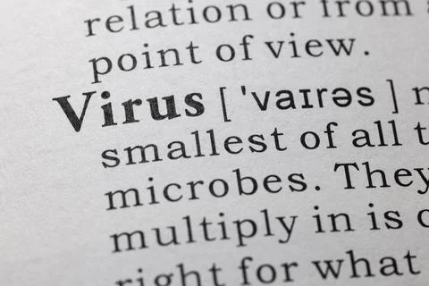 Definition of virus Stock Photos