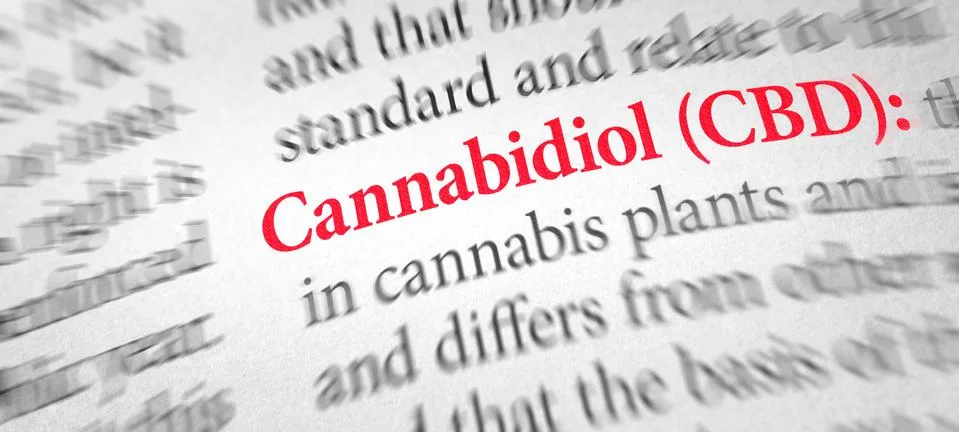 Definition of the word CBD in a dictionary Stock Illustration