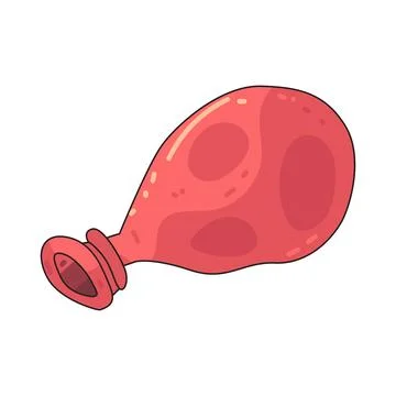 Deflated Balloon illustration Stock Illustration