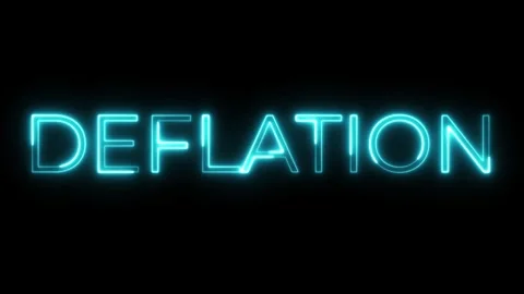 Deflation Neon Text Animation Design Stock Footage 318339224