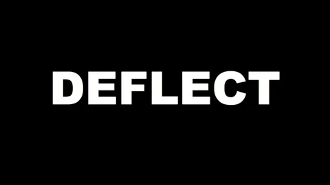Deflect Word Text on Black Background, White Typography, Animated Abstract .. 库存影片 330280102