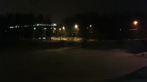 Defocuced road night view Stock Footage 7408669