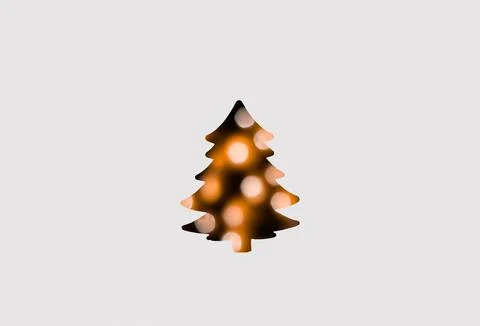 Defocus abstract christmas tree background. Art Christmas tree paper cutting  Stock Photos