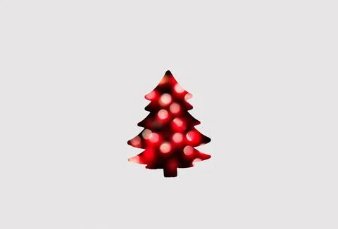 Defocus abstract christmas tree background. Art Christmas tree paper cutting  Stock Photos