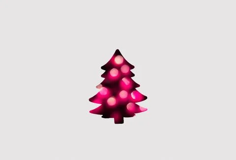 Defocus abstract christmas tree background. Art Christmas tree paper cutting  写真素材