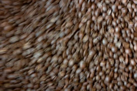 Defocus Abstract  roasted coffee beans background Stock Photos