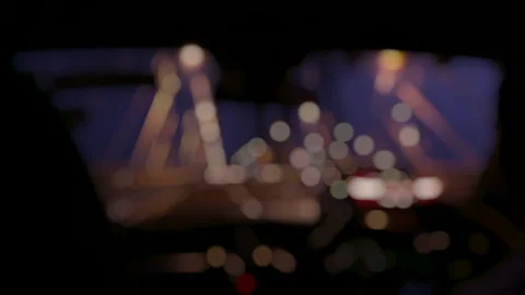 Defocus and bokeh of car passing bridge Stock Footage 157790914