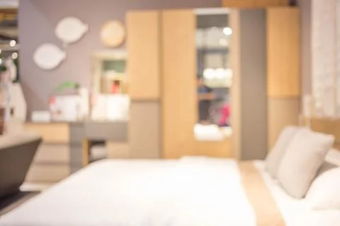 Defocus background of bedroom interior Stock Photos