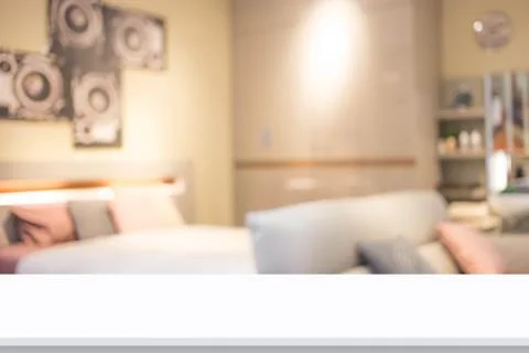 Defocus background of bedroom interior Stock Photos