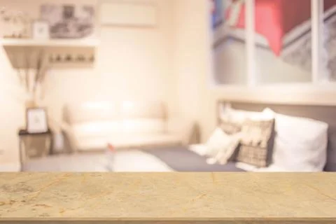 Defocus background of bedroom interior Stock Photos