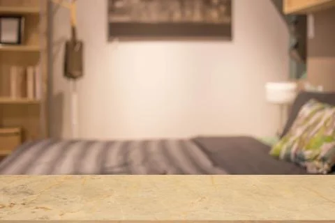 Defocus background of bedroom interior Foto stock