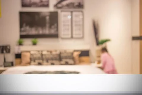 Defocus background of bedroom interior Stock Photos