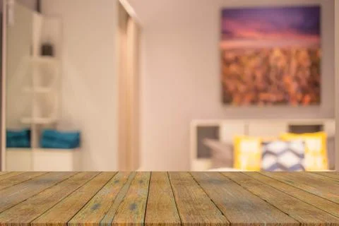 Defocus background of bedroom interior Stock Photos