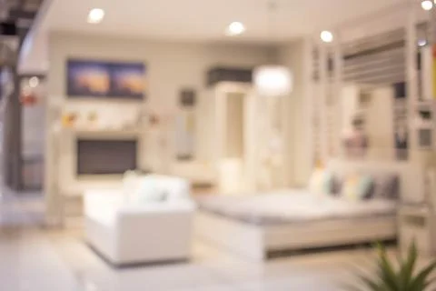 Defocus background of bedroom interior Stock Photos