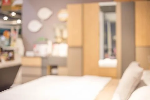 Defocus background of bedroom interior Stock Photos