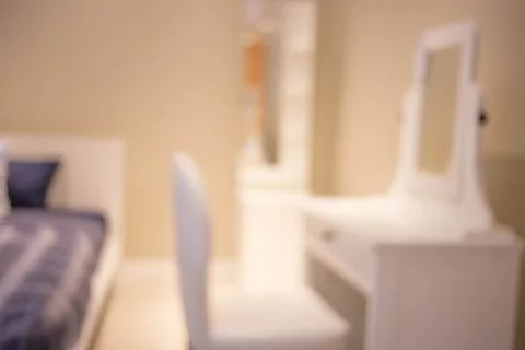 Defocus background of bedroom interior Stock Photos