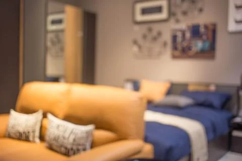 Defocus background of bedroom interior Foto stock