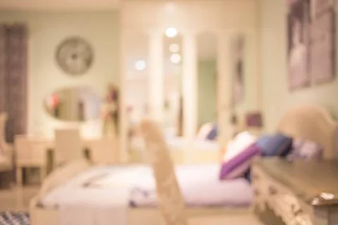 Defocus background of bedroom interior Stock Photos