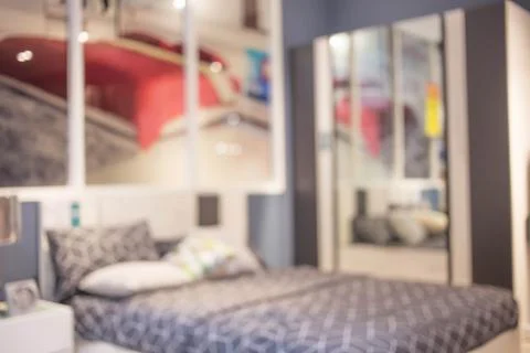 Defocus background of bedroom interior Foto stock