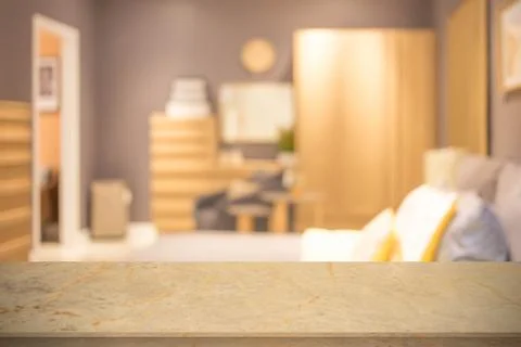 Defocus background of bedroom interior Foto stock