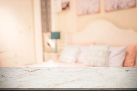 Defocus background of bedroom interior Stock Photos