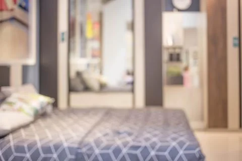 Defocus background of bedroom interior Stock Photos