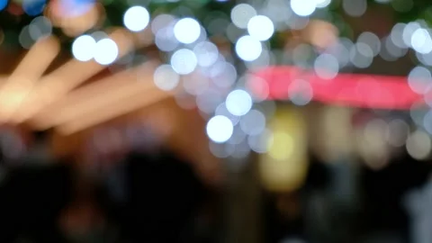 Defocus background video of people walking along the street Stock Footage 133214472
