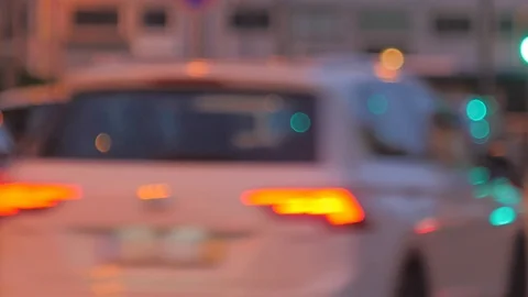 Defocus blur background, car traffic Stock Footage 108379432