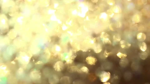 Defocus blurred close-up gold glitter ball, fantasy and celebration concept Stock Footage 120500998