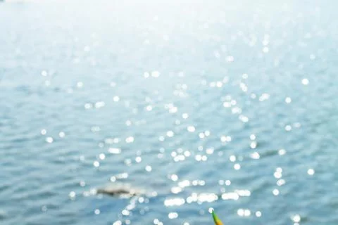 Defocus of Bokeh light  on The sea background Stock Photos