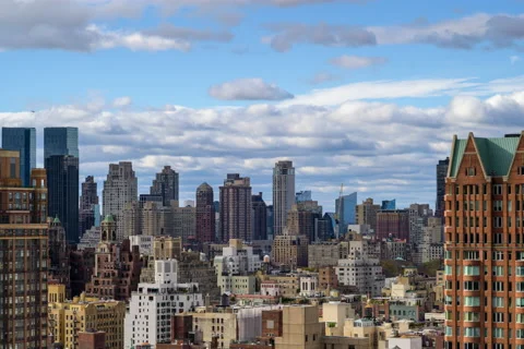 Defocus to Cityscape Clouds Timelapse Stock Footage 223595207