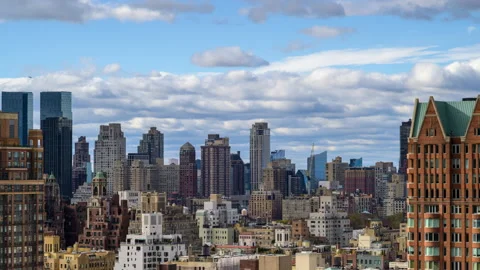 Defocus to Cityscape Clouds Timelapse Stock Footage 223595468